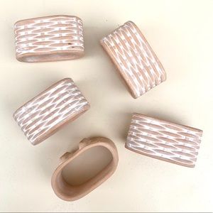 Napkin Rings / Holders Terracotta Woven Design